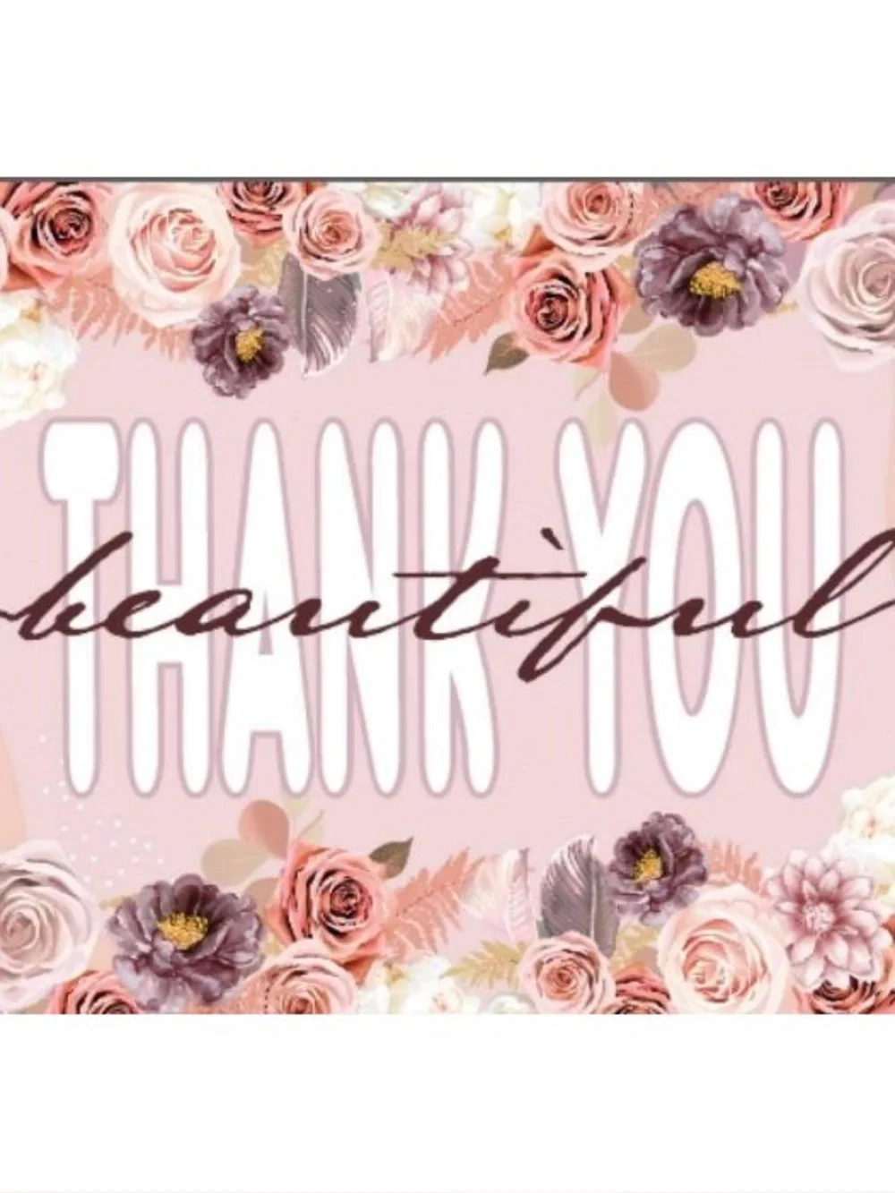 100 Pack, 4x6 Heavy Card-Stock Thank You Card Inserts, Beautiful BOHO